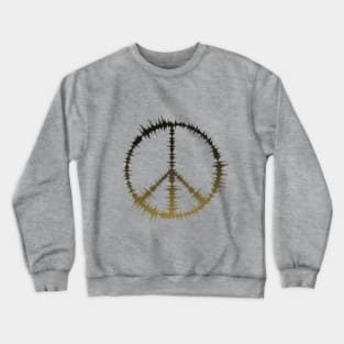 Peace Sign | Sound Wave Equalizer Yellow Crewneck Sweatshirt